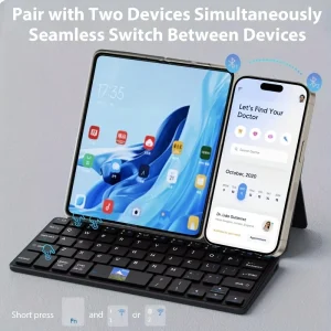 JOMAA Mini Foldable Bluetooth Wireless Keyboard