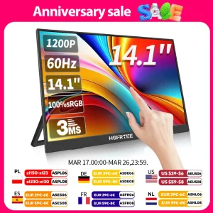 HGFRTEE 14.1Inch Portable Monitor Touch Screen