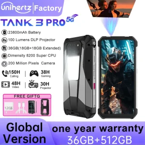 Unihertz Tank 3 Pro 8849 Projector Smartphone