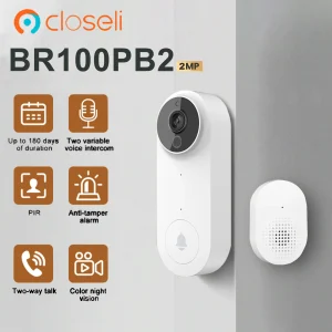 Closeli Wireless Waterproof Video Intercom Door Bell with Camera Alarm